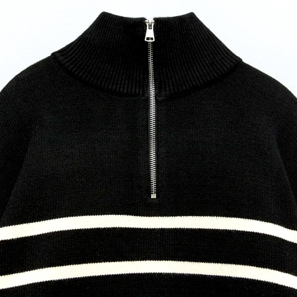 [ZARA] ZIP STRIPPED SWEATER - size S - Picture 3 of 5
